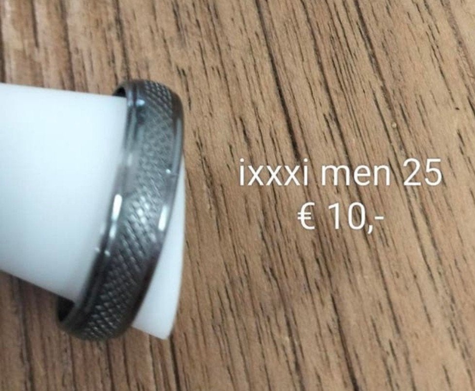 IXXXI Men Ring Maat 25, Sieraden, Tassen en Uiterlijk, Ringen, 20 of groter, IJzer of Staal, Heer, Nieuw