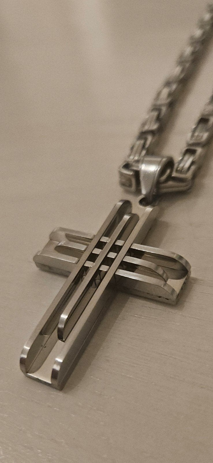 5mm koningsketting 60cm rvs stainless kruis NIEUW, Overige materialen, Verstelbaar, Nieuw, Ophalen of Verzenden