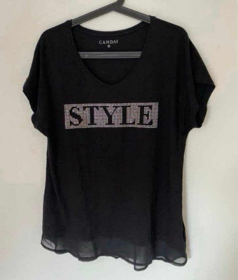 Style Dames shirt, zwart. Maat M, Kleding | Dames, Maat 38/40 (M), Verzenden, Zwart, Nieuw
