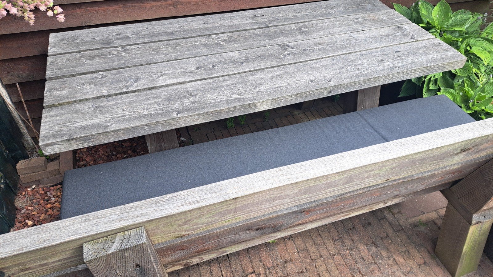 Tuintafel, Tuin en Terras, Terrasdelen en Vlonders, Ophalen, Gebruikt, Hout