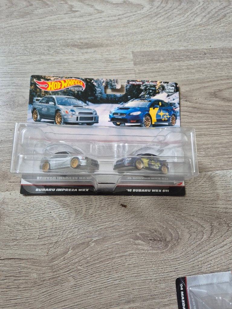 hot wheels dou 2 pack subaru impreza wrx en16 subaru wrx sti, Ophalen of Verzenden, Nieuw, Auto