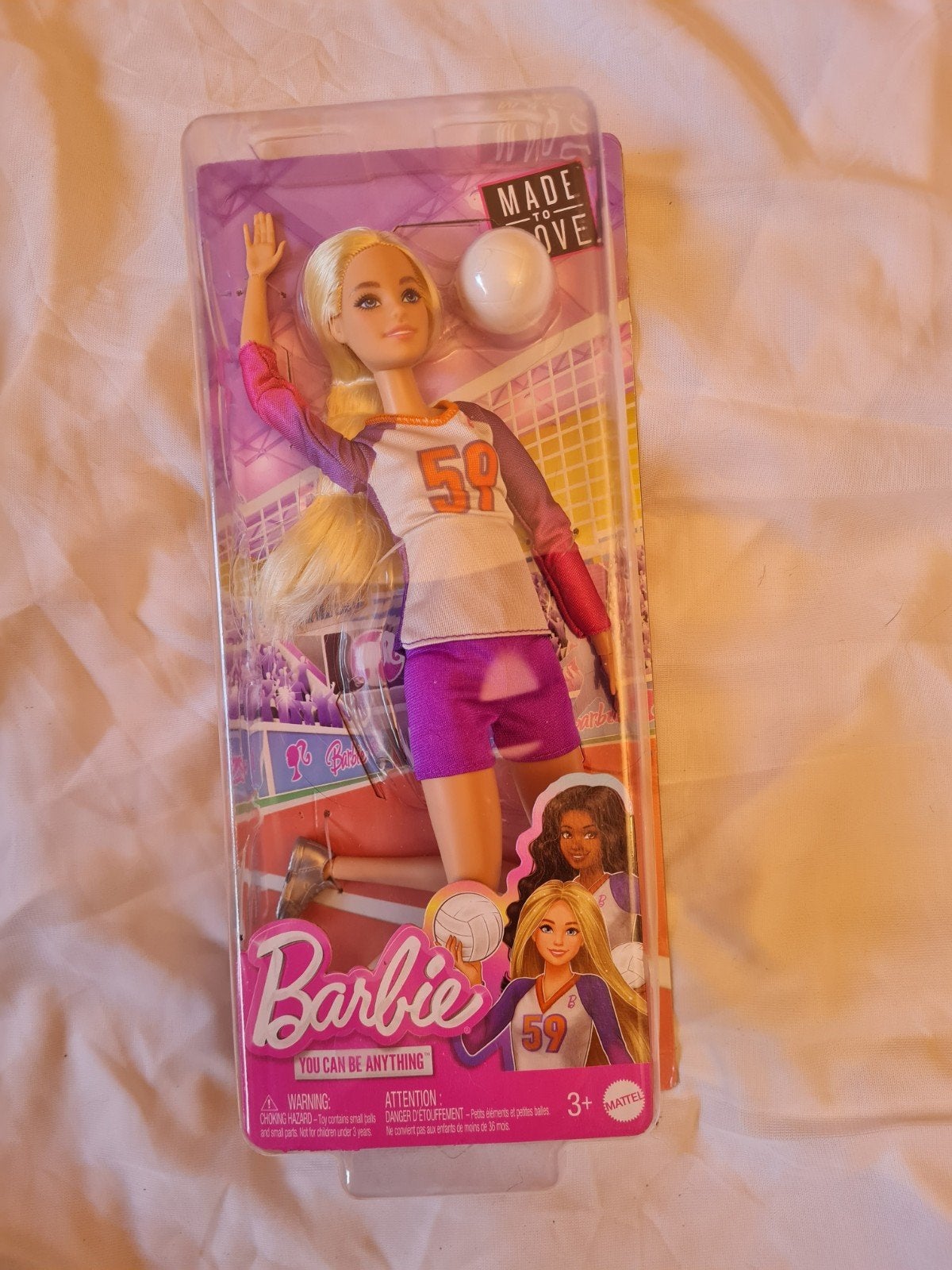 Barbie Made to Move Volleybalpop - Nieuw in doos, Kinderen en Baby's, Speelgoed | Poppen, Ophalen of Verzenden, Nieuw, Barbie