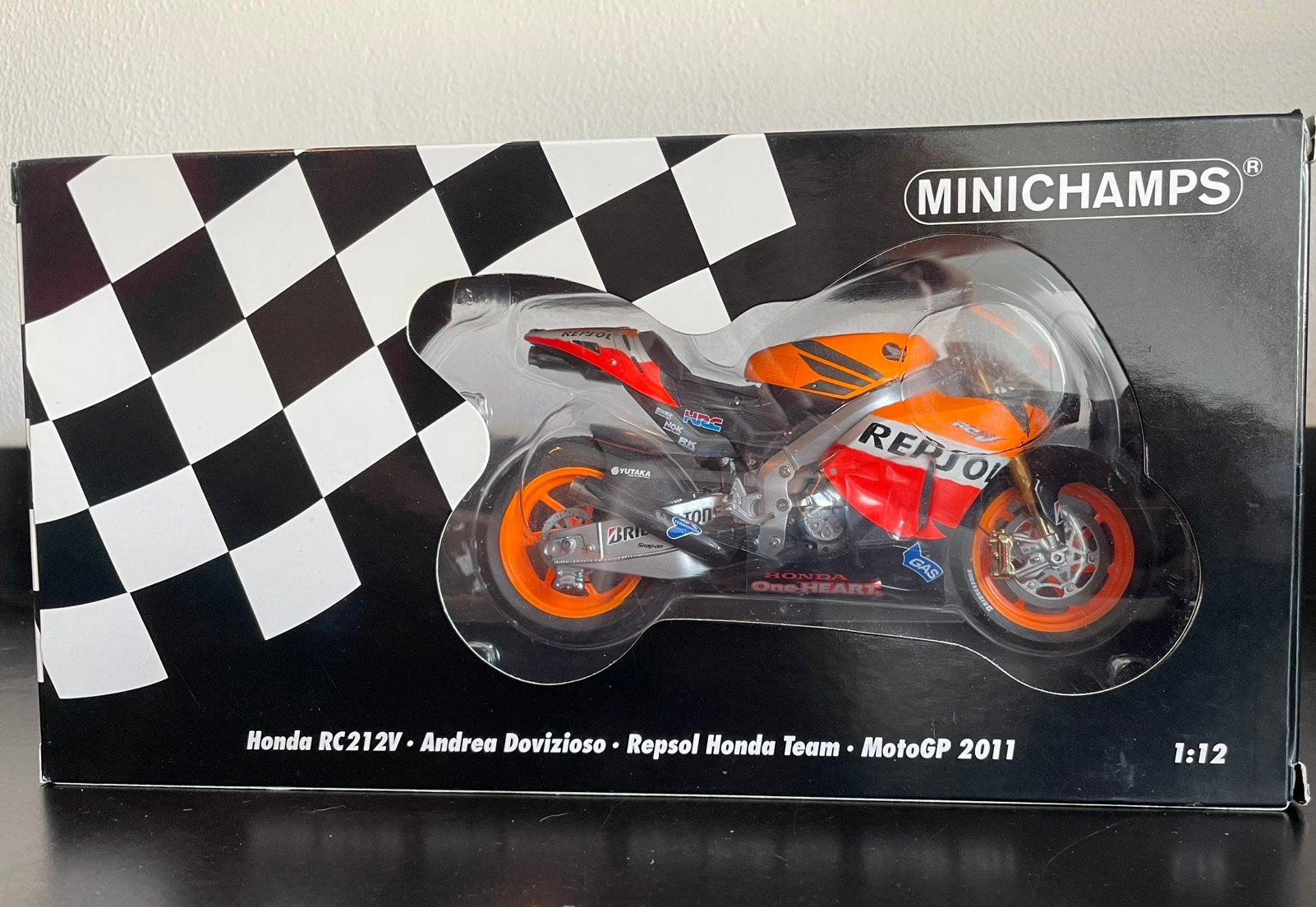 Minichamps Andrea Doviziozo Honda repsol 2011, Ophalen of Verzenden, Zo goed als nieuw, Motor