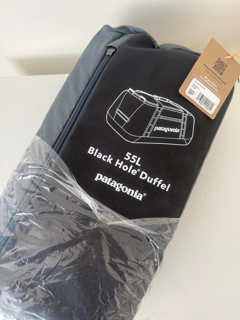 Nieuwe Patagonia Black Hole Duffle 55L - Smolder Blue, 30 cm of meer, Blauw, Nieuw, Ophalen of Verzenden