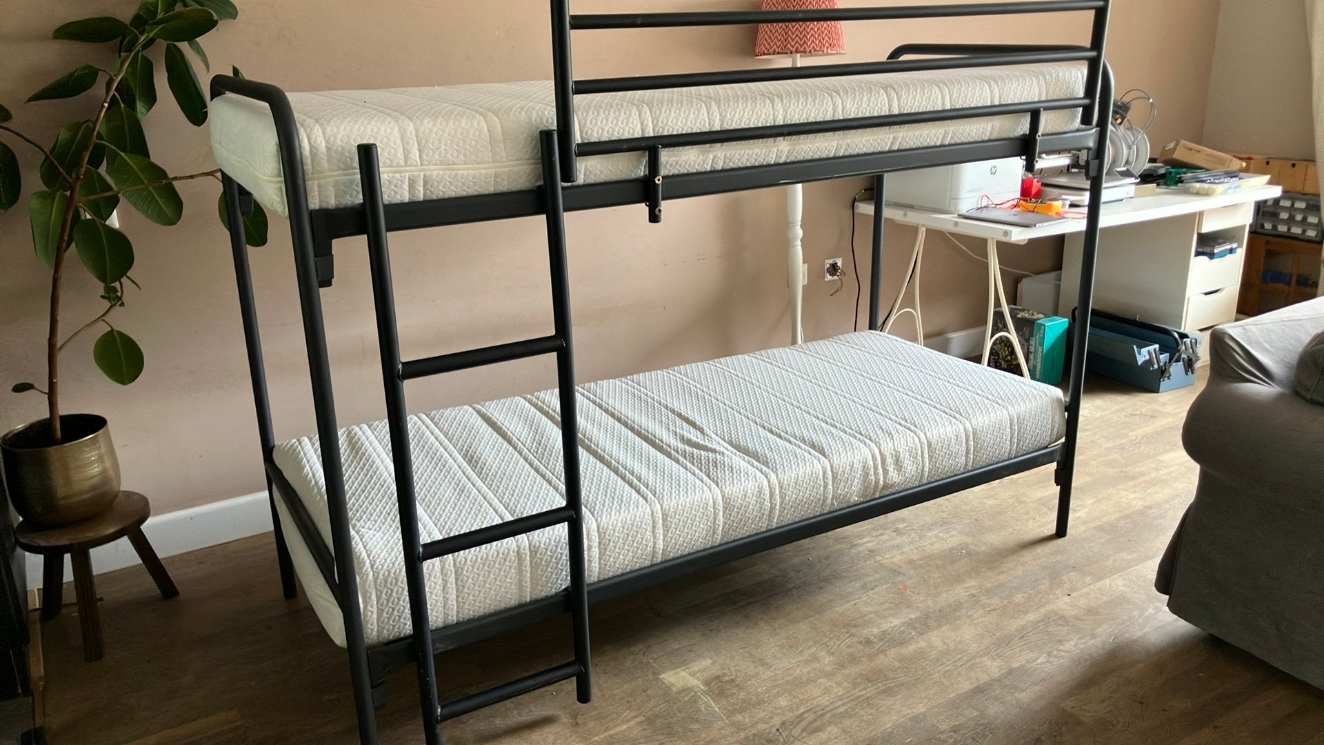 Zwart stapelbed, 90 cm, 160 tot 180 cm, Tweepersoons, Ophalen of Verzenden