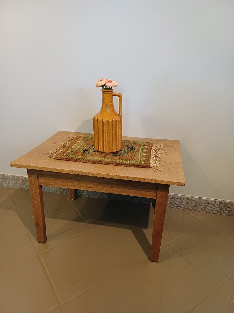 Retro vintage bijzettafel salontafel koffietafel hout, Gebruikt, Vintage, 55 tot 75 cm, Rechthoekig