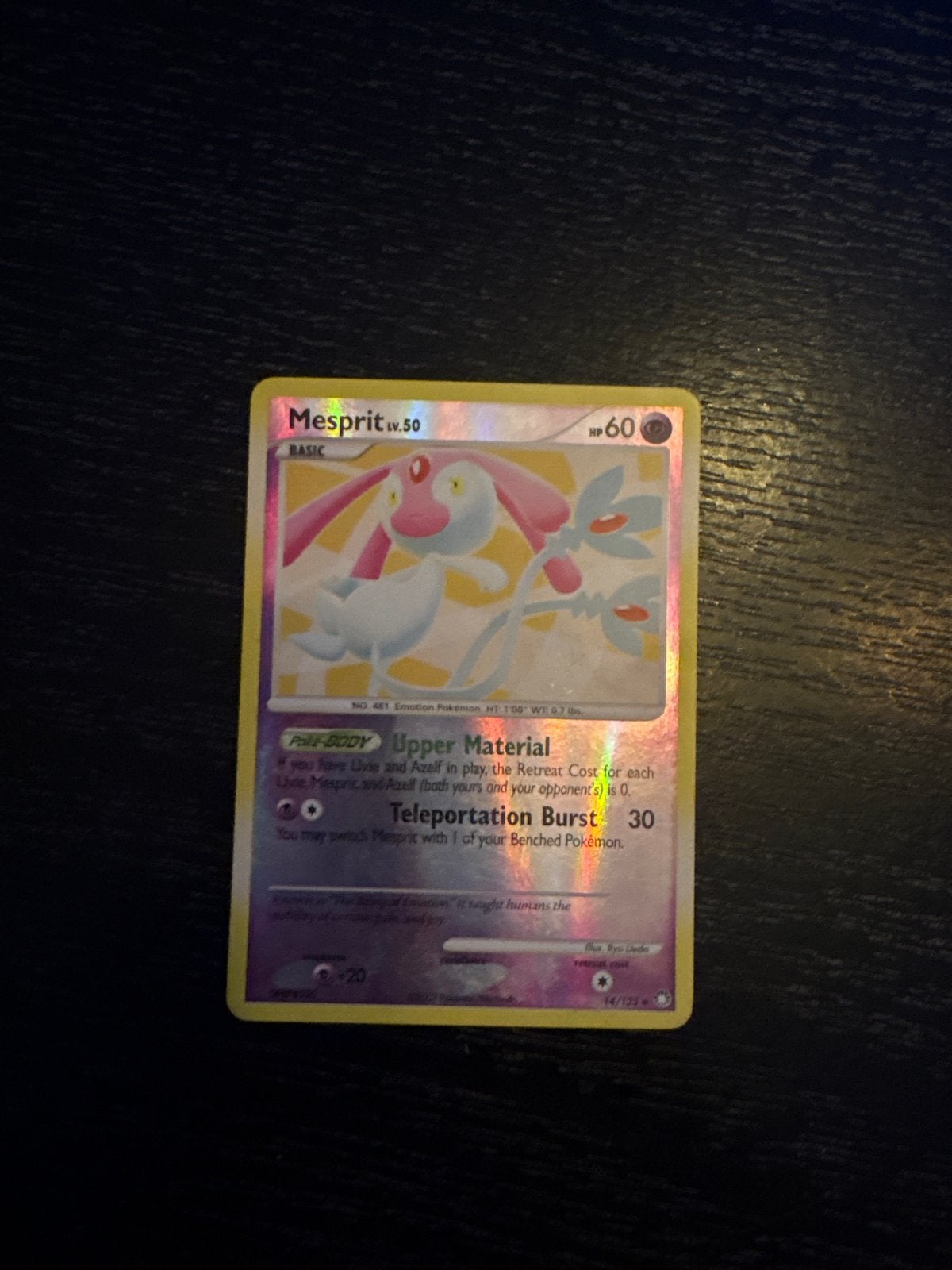 Mesprit Lv.50 (MT 14) - Mysterious Treasures, Ophalen of Verzenden, Gebruikt, Losse kaart