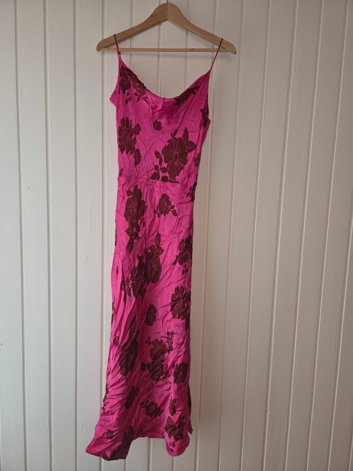 Zara Roze Maxi Jurk met Bloemenprint - Maat L, Kleding | Dames, Jurken, Ophalen of Verzenden