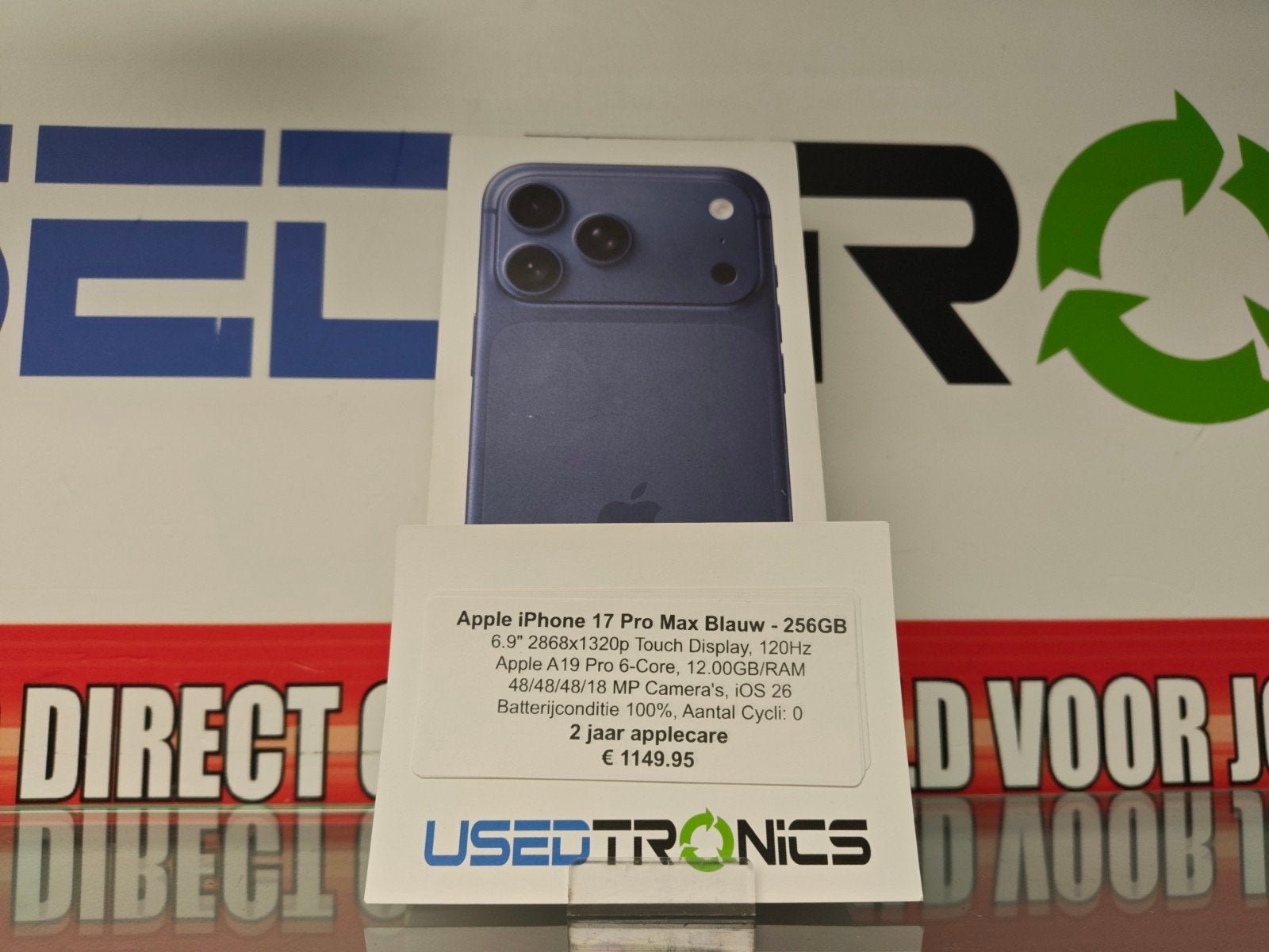 Apple iPhone 17 Pro Max Blauw - 256GB, 256 GB, Blauw, Ophalen of Verzenden, Zo goed als nieuw