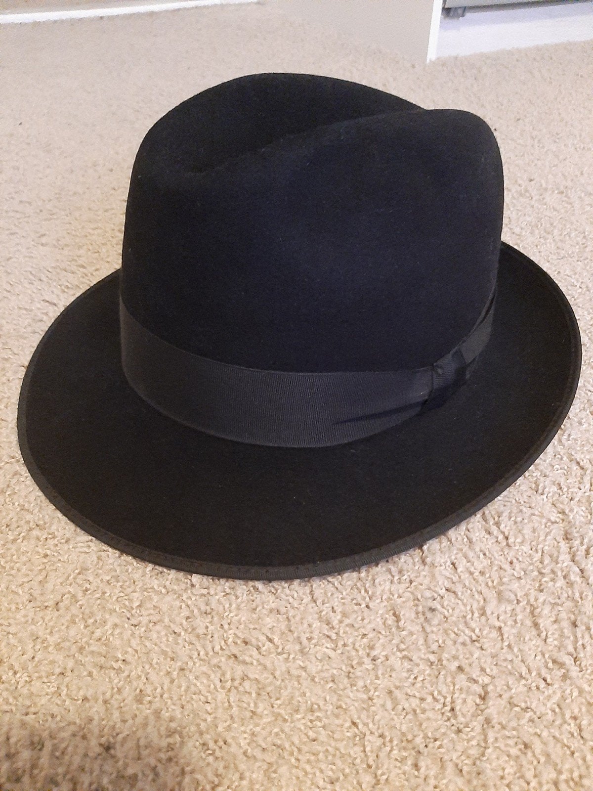 Zwarte Fedora Hoed - Vera Lepre - Maat 60, Kleding | Heren, Ophalen, 60 cm (XL, 7½ inch) of meer, Hoed, Vera Lepre