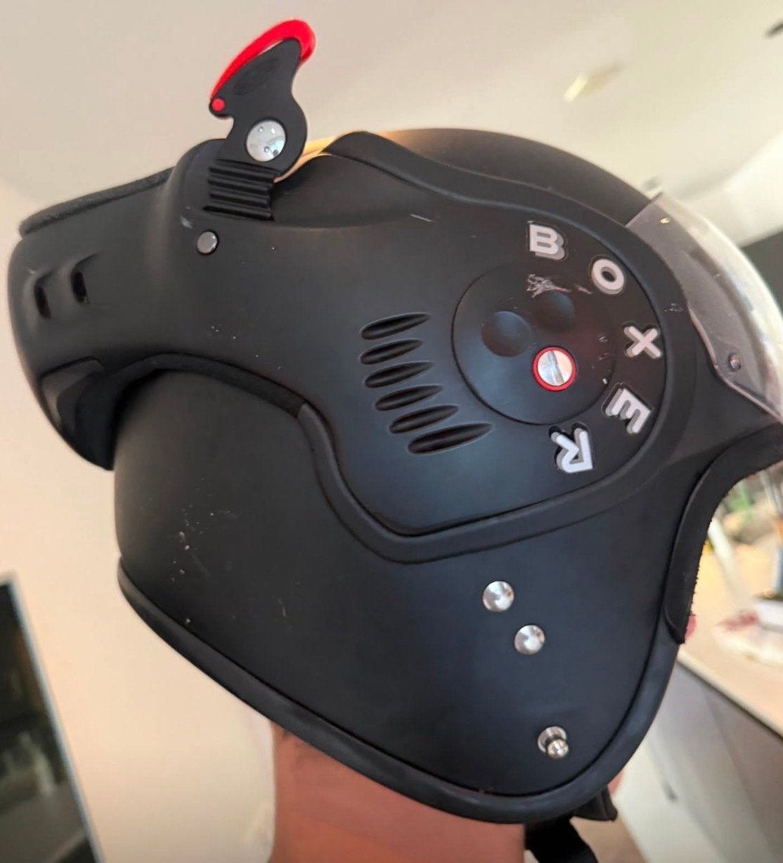 Roof Boxer helm licht olie vizier gevraagd, Ophalen of Verzenden, Tweedehands, Overige merken