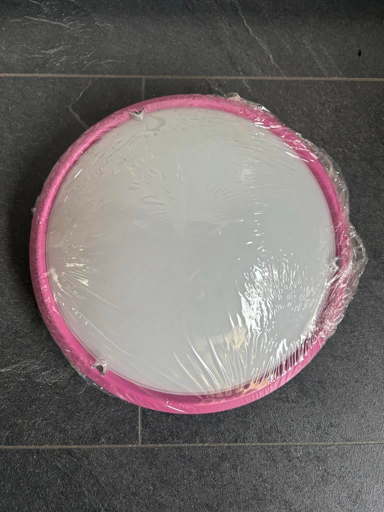 Nieuwe Massive Plafondlamp Roze, plafonniere fuchsia 28cm, Huis en Inrichting, Lampen | Plafondlampen, Ophalen of Verzenden, Nieuw