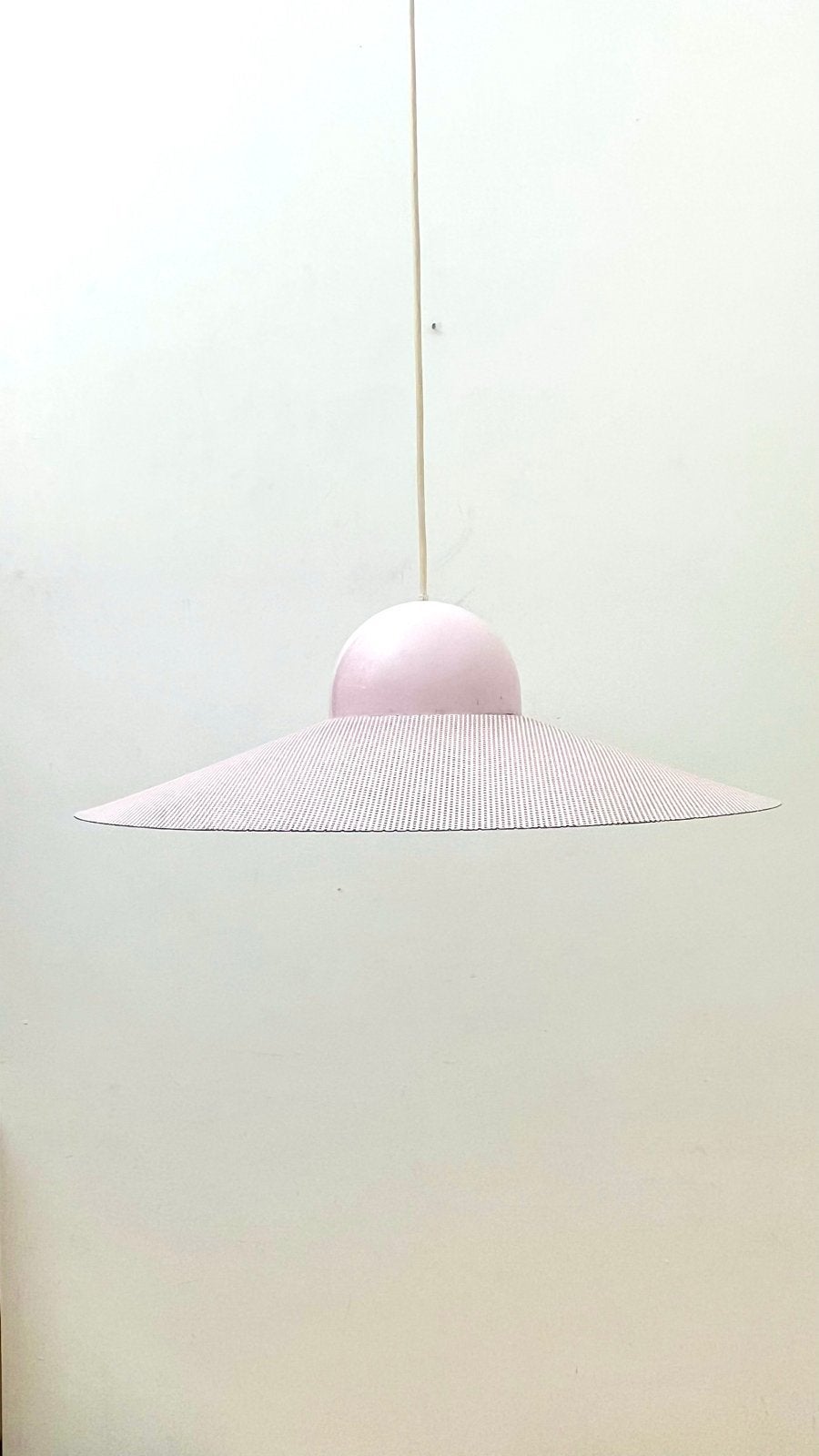 Ikea 80s 90s vintage hanglamp lichtroze retro, Ophalen, Ikea, Gebruikt, Ikea