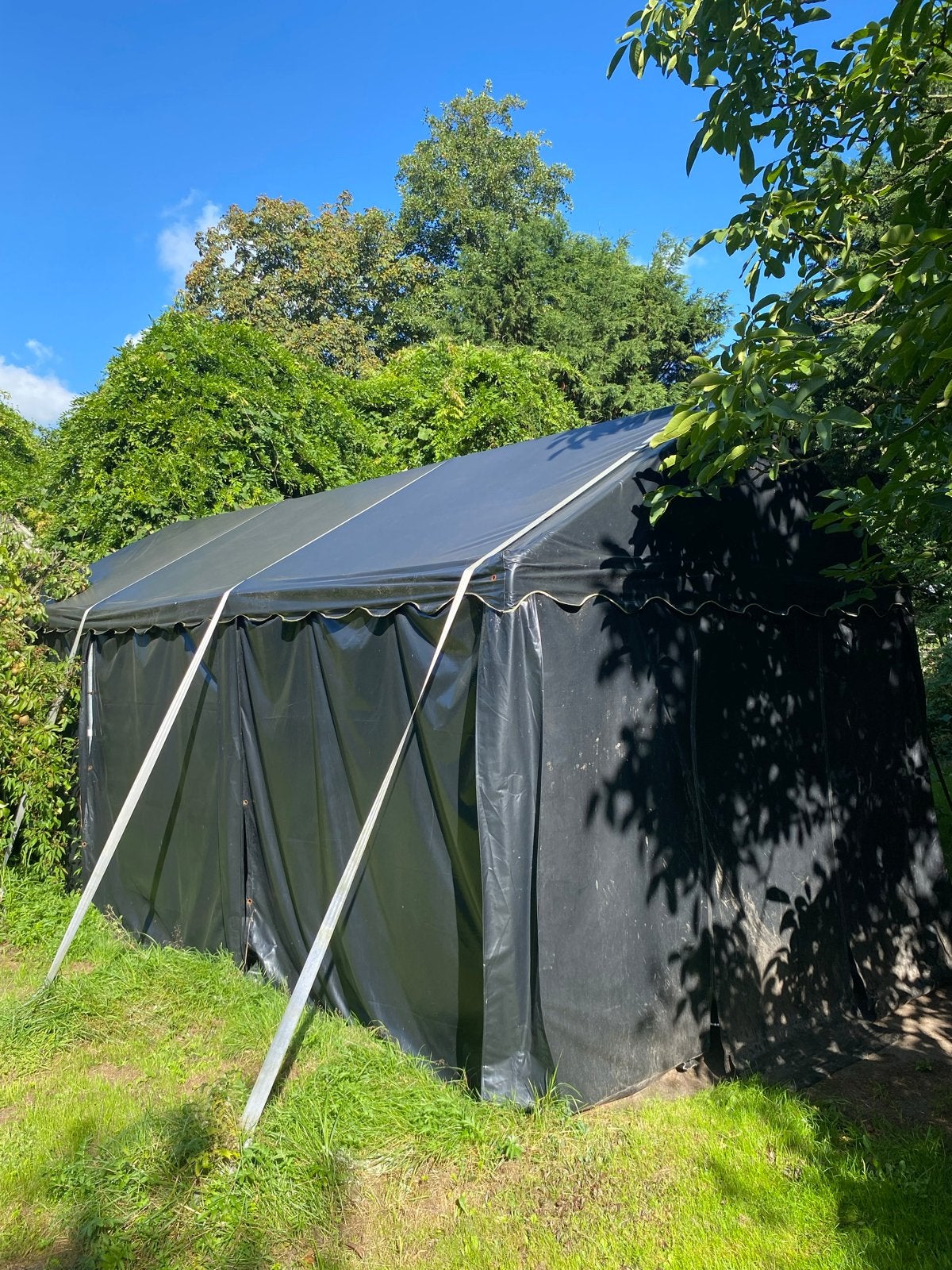 Stevige Partytent 3x6m PVC met dikke ijzeren buizen, Tuin en Terras, Partytenten, Ophalen, Gebruikt, Partytent, 4 tot 6 meter