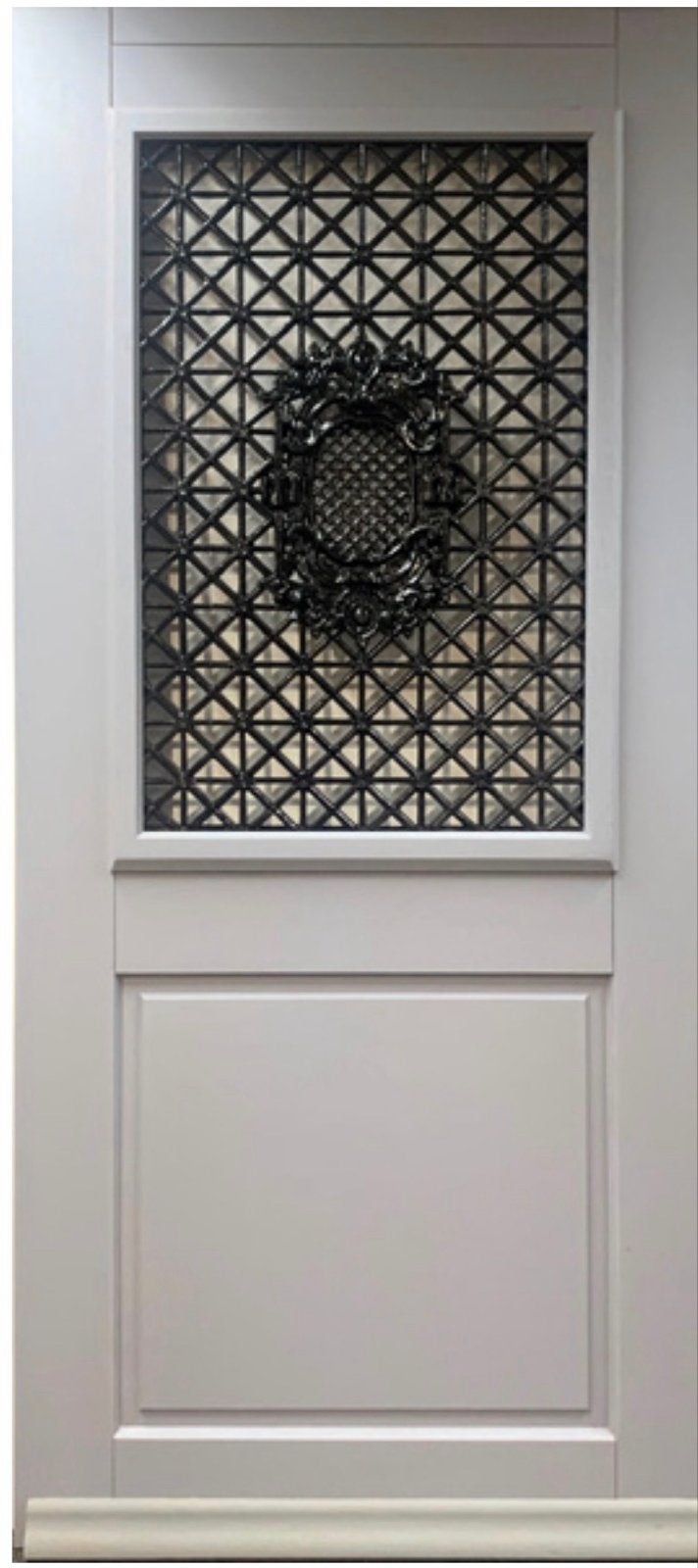 Northgo merbau voordeur met metalen rooster, 231,5 x 93 cm, Ophalen, Zo goed als nieuw, Glasplaat, 160 cm of meer