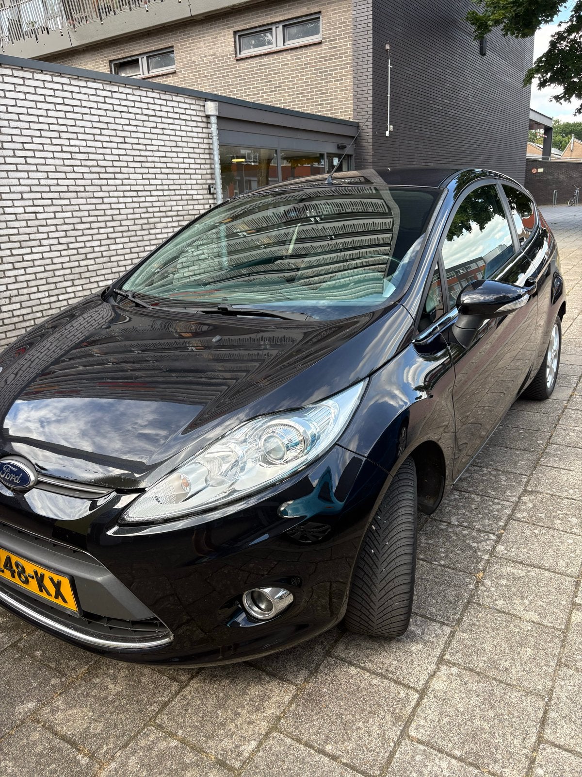 Ford Fiësta 1.25 60KW 3DR 2009 Zwart, Auto's, Voorwielaandrijving, 600 kg, 4 cilinders, Zwart