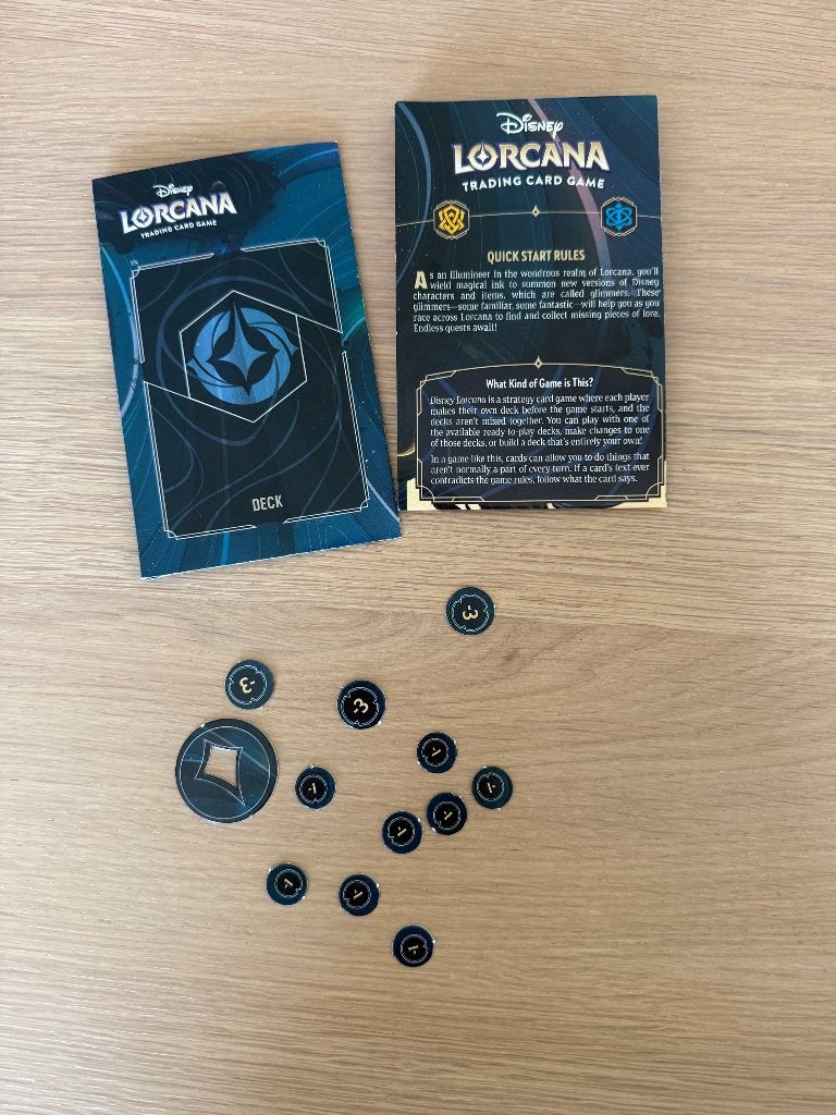 Lorcana - Speluitleg + Fiches - 2 setjes beschikbaar., Ophalen of Verzenden, Overige figuren, Zo goed als nieuw, Plaatje of Poster