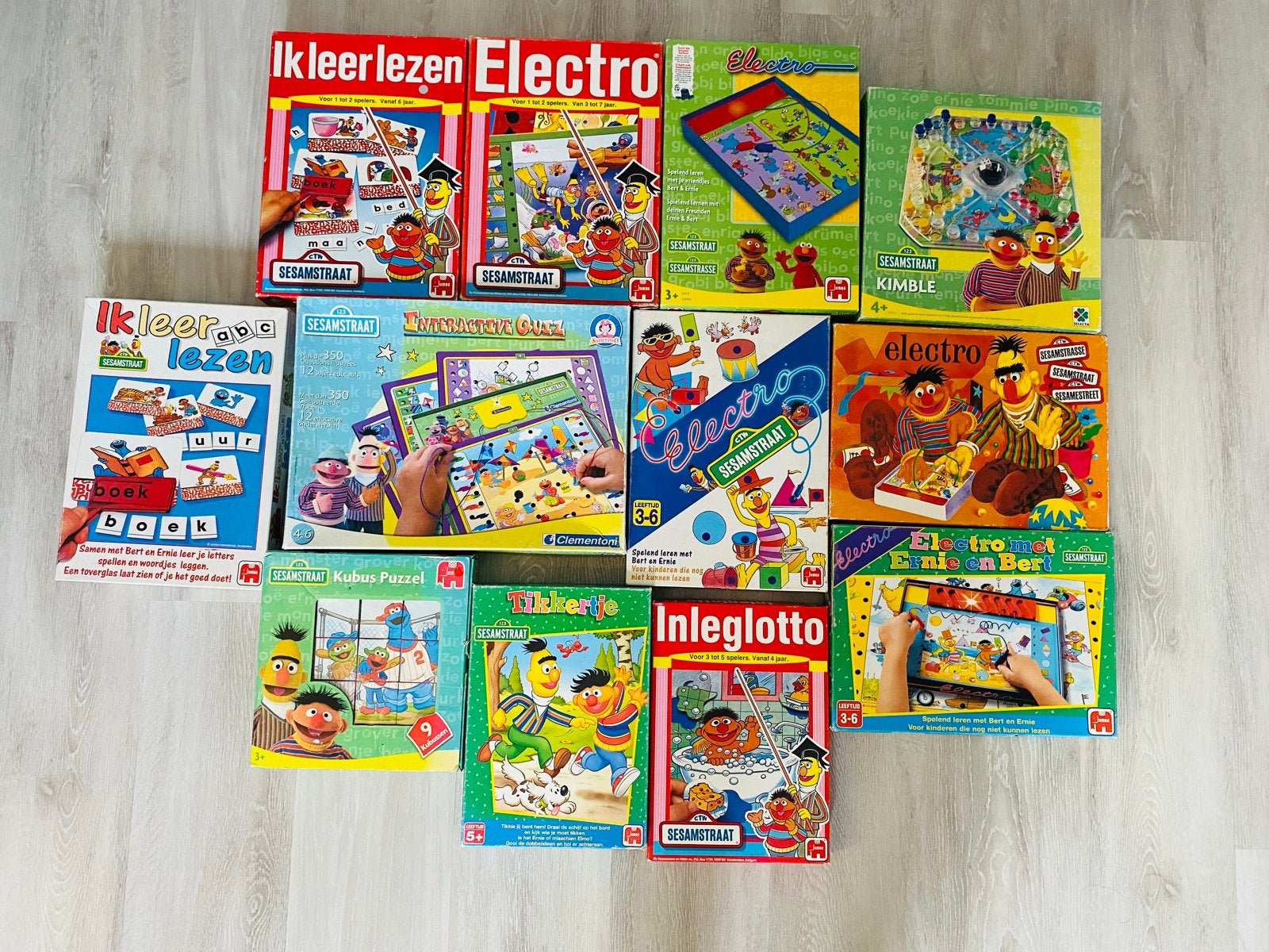 Vintage Sesamstraat Puzzels en Spelletjes Collectie, Kinderen en Baby's, Speelgoed | Babyspeelgoed, Ophalen, Gebruikt, Overige typen