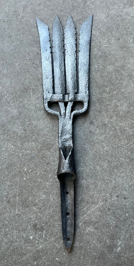 16th Century Wrought Iron Eel Fork Elger Palingsteker, Antiek en Kunst, Antiek | Gereedschap en Instrumenten, Ophalen of Verzenden