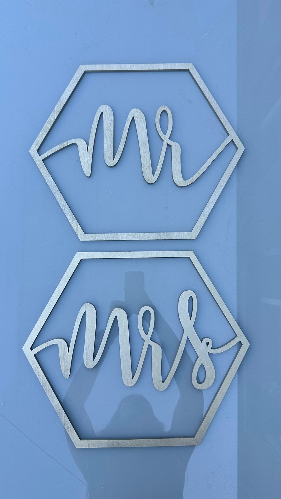 Mr & Mrs houten letters | Goud, Ophalen of Verzenden, Versiering, Geboorte of Huwelijk