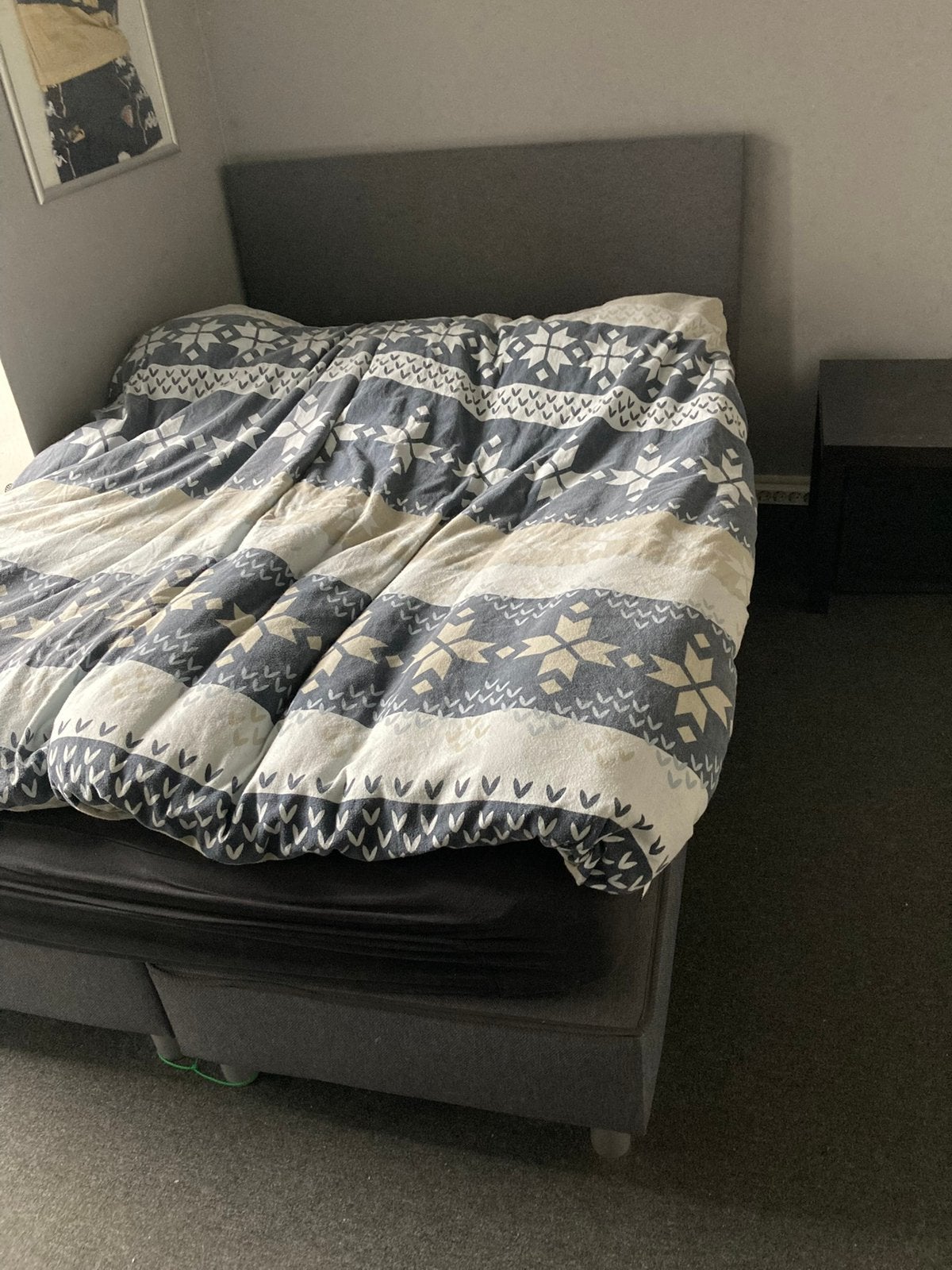 Alta boxspring 140x200 antraciet 6-delig, Huis en Inrichting, Slaapkamer | Complete slaapkamers, Ophalen, Zo goed als nieuw, Tweepersoons