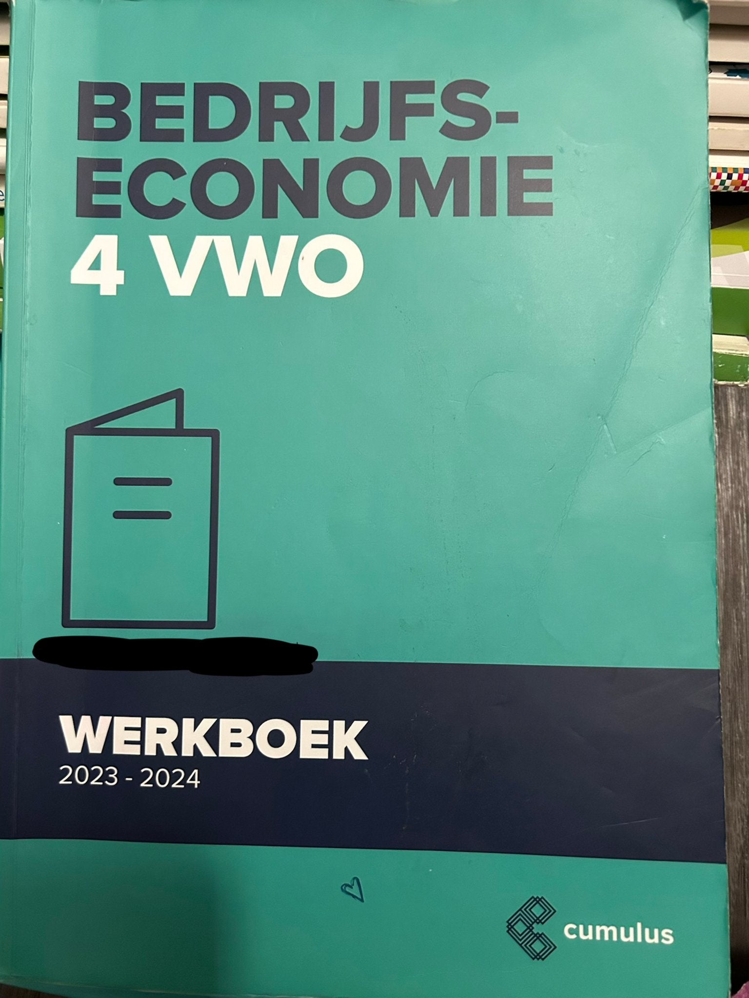 Bedrijfseconomie 4 VWO Werkboek 2023-2024 Cumulus, Boeken, Ophalen of Verzenden, Zo goed als nieuw, VWO, Bedrijfseconomie of M&O