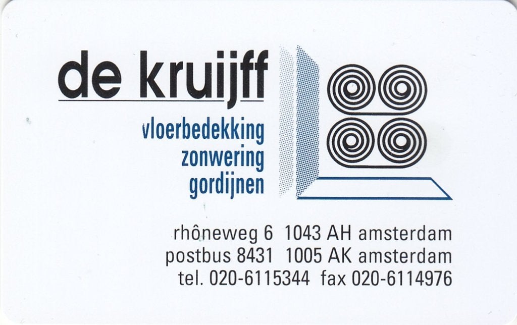 Telefoonkaart CRE179 de Kruijff ongebruikt, Ophalen of Verzenden, Nederland
