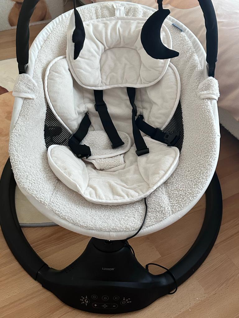 Luvion Schommelstoel voor baby's - Zo goed als nieuw, Ophalen of Verzenden, Zo goed als nieuw