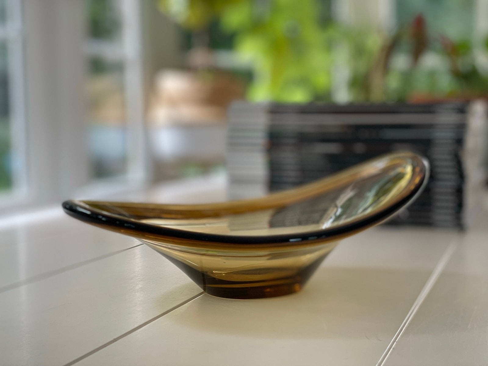 Vintage IKEA Schaal Glas - Per Lütken Seelandia Stijl, Schaal, Vaatwasserbestendig, Ophalen of Verzenden, Ovaal