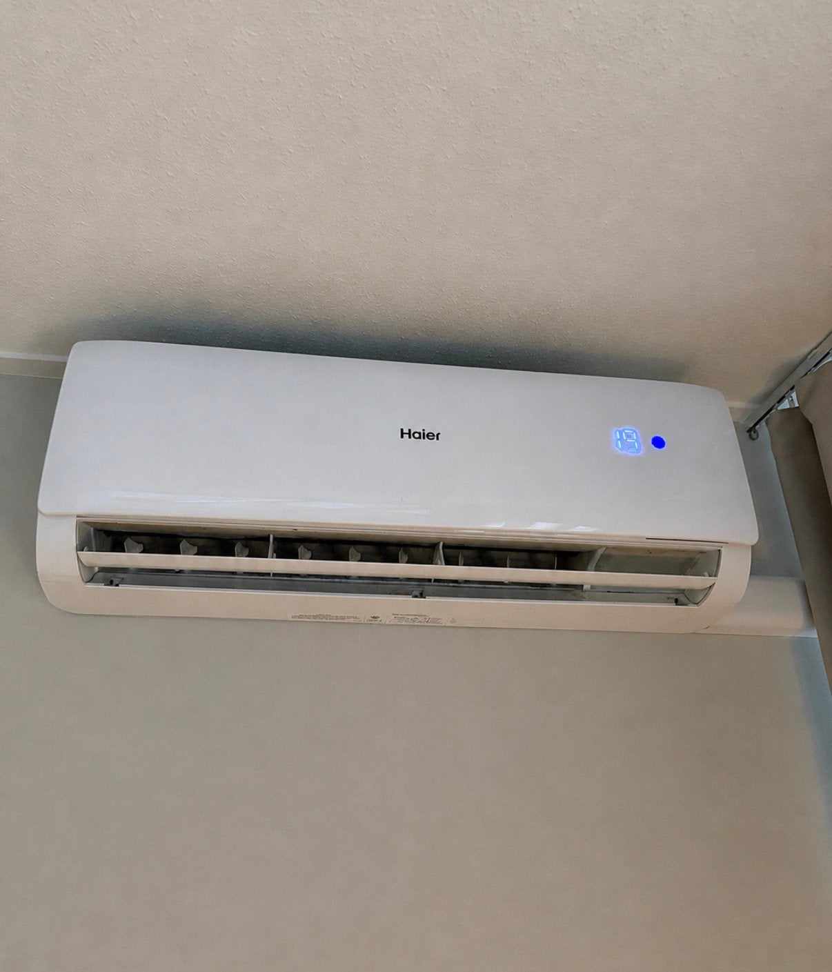 Haier split airco 2,5 kW– binnen & buitenunit – goed werkend, Ophalen, Minder dan 60 m³, 3 snelheden of meer, Afstandsbediening