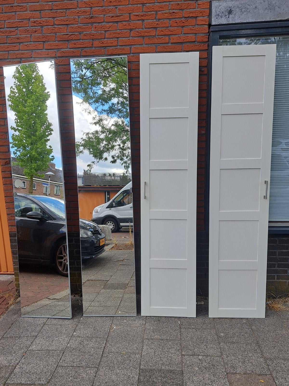 IKEA PAX kastdeuren 229x50, Ophalen, Glas, 200 cm of meer, 50 tot 100 cm