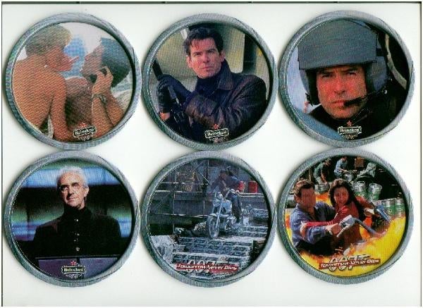 Heineken Bier 30 jr oud blikje 9x onderzetters JAMES BOND, Ophalen of Verzenden, Zo goed als nieuw, Film, Gebruiksvoorwerp