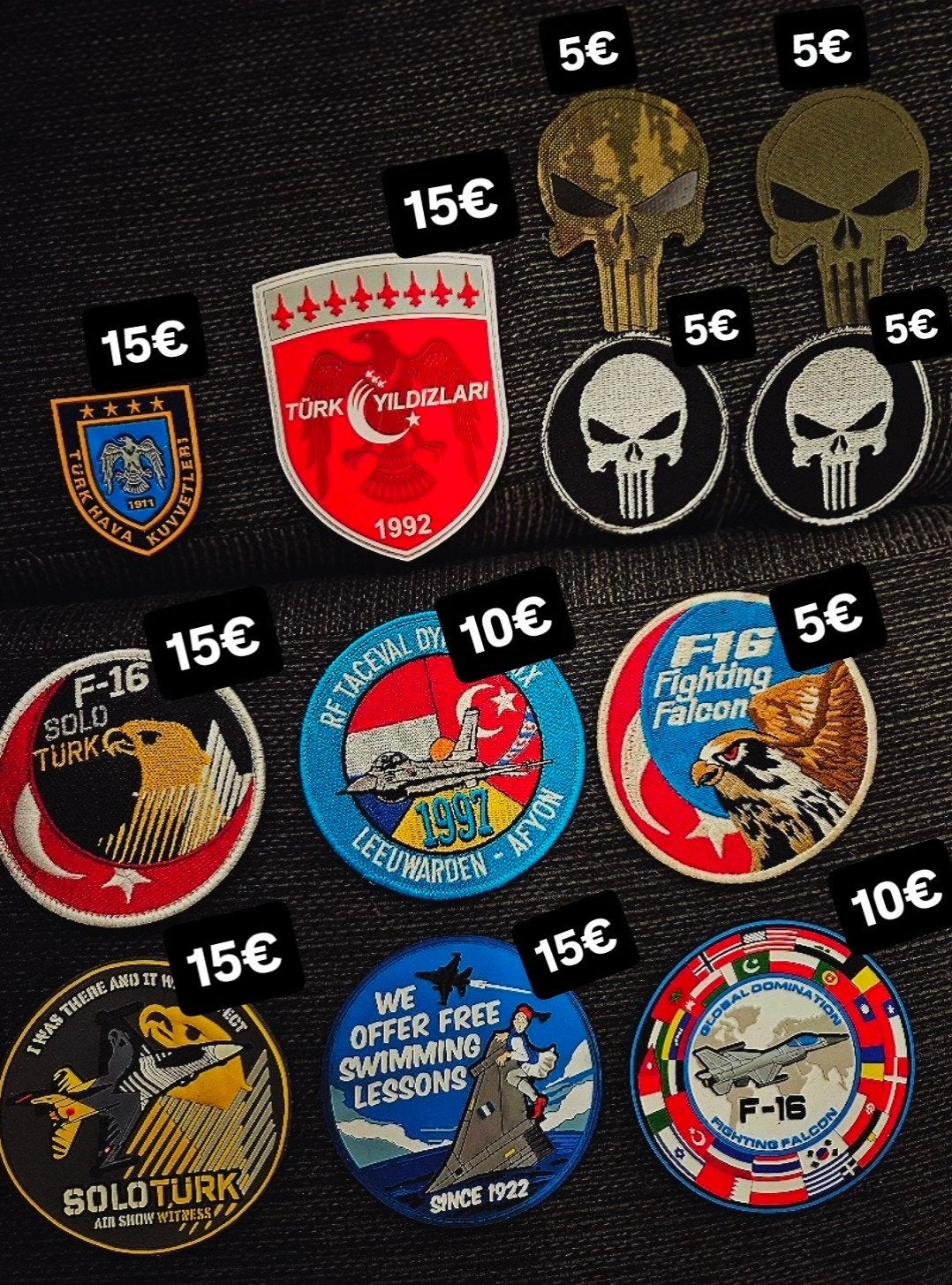 Diverse Turkish Air Force & F-16 Patches - Z.G.A.N., Ophalen of Verzenden, Zo goed als nieuw