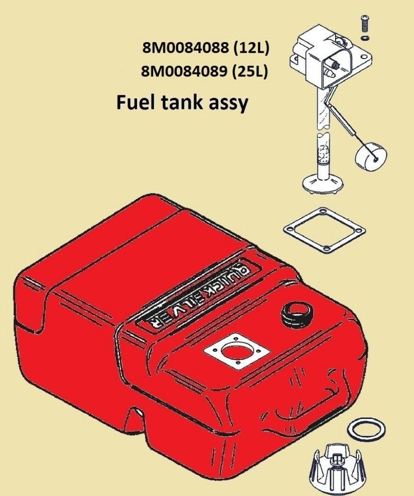 8M0084088 Losse niveaumeter voor 12L Quicksilver tank €49,95, Ophalen of Verzenden, Nieuw, Motor en Techniek