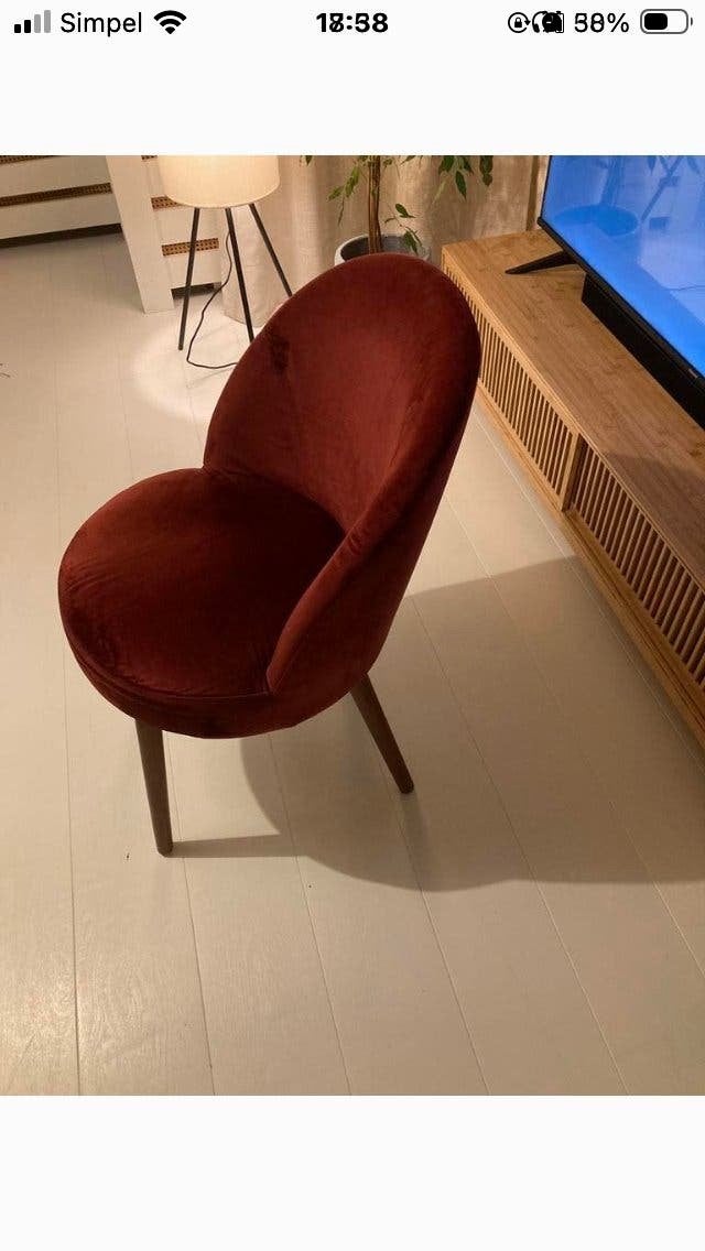 Bordeauxrode stoelen, Ophalen, Zo goed als nieuw, 75 tot 100 cm, 50 tot 75 cm