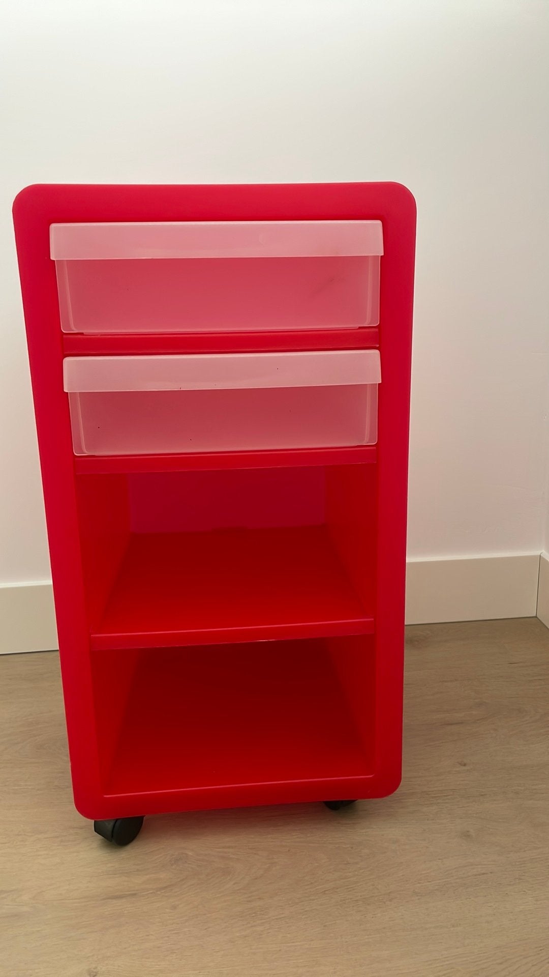 Rood Lade kastjevan knut marianne hagberg van ikea, 1 of 2 laden, Zo goed als nieuw, Minder dan 100 cm, 25 tot 50 cm