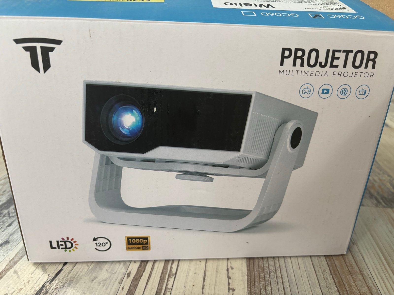 Nieuwe Wielio GC06C Smart Projector - Full HD, WiFi, Apps, Audio, Tv en Foto, Beamers, Ophalen of Verzenden, Nieuw, LED, Full HD (1080)