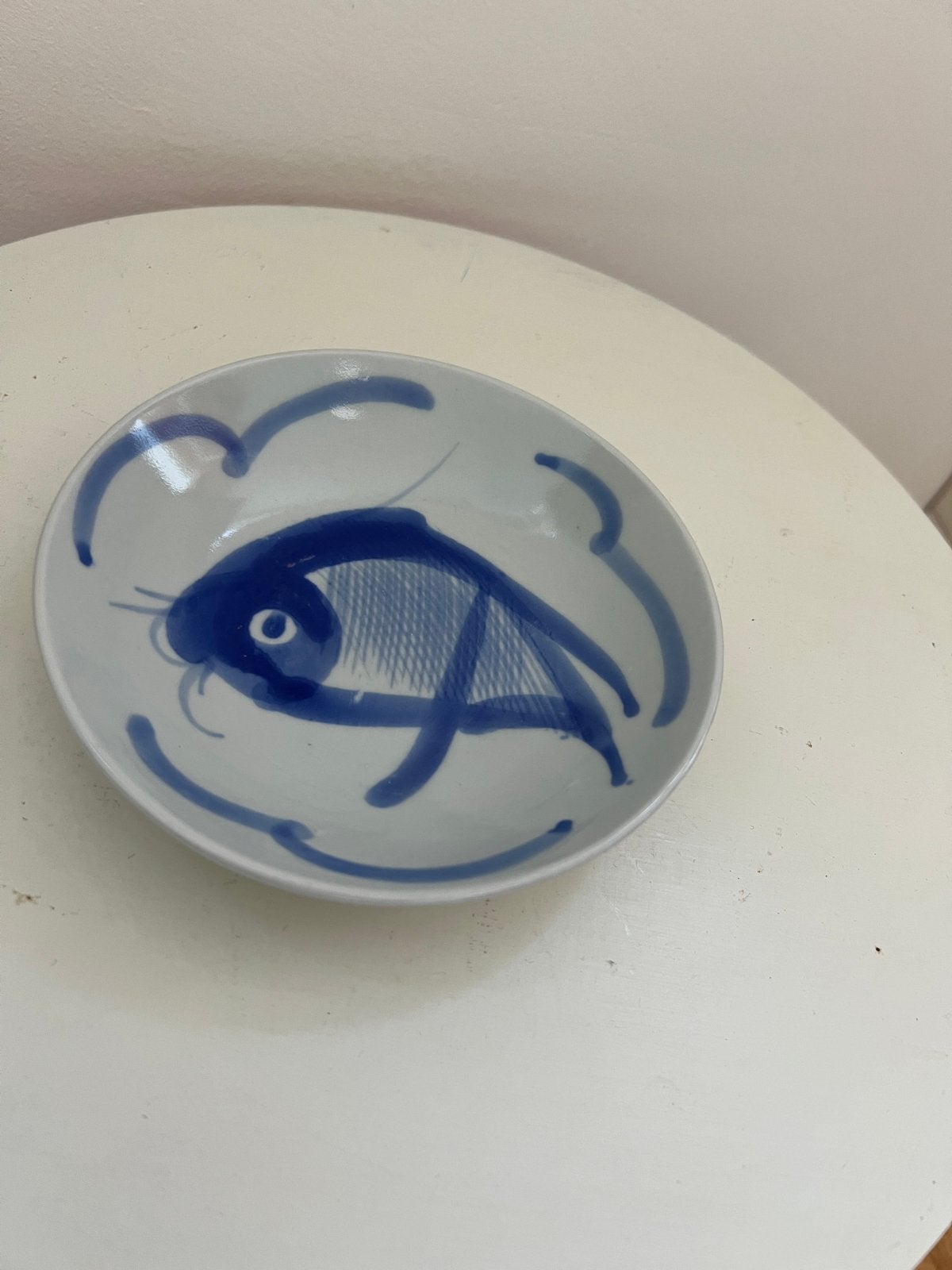 Vintage Chinees porseleinen schaaltje met koi karper, Ophalen of Verzenden