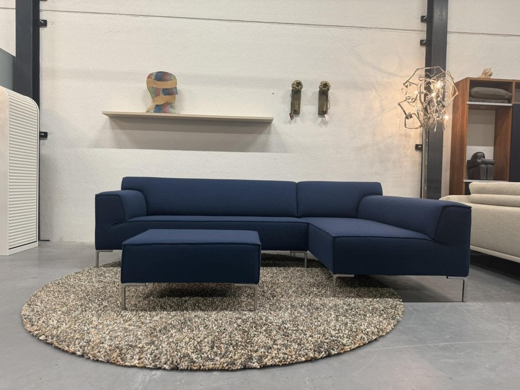 Nieuw Design on stock Bloq hoekbank ploegwool blauw 275, 250 tot 300 cm, Hoekbank, Ophalen of Verzenden, Vierpersoons of meer