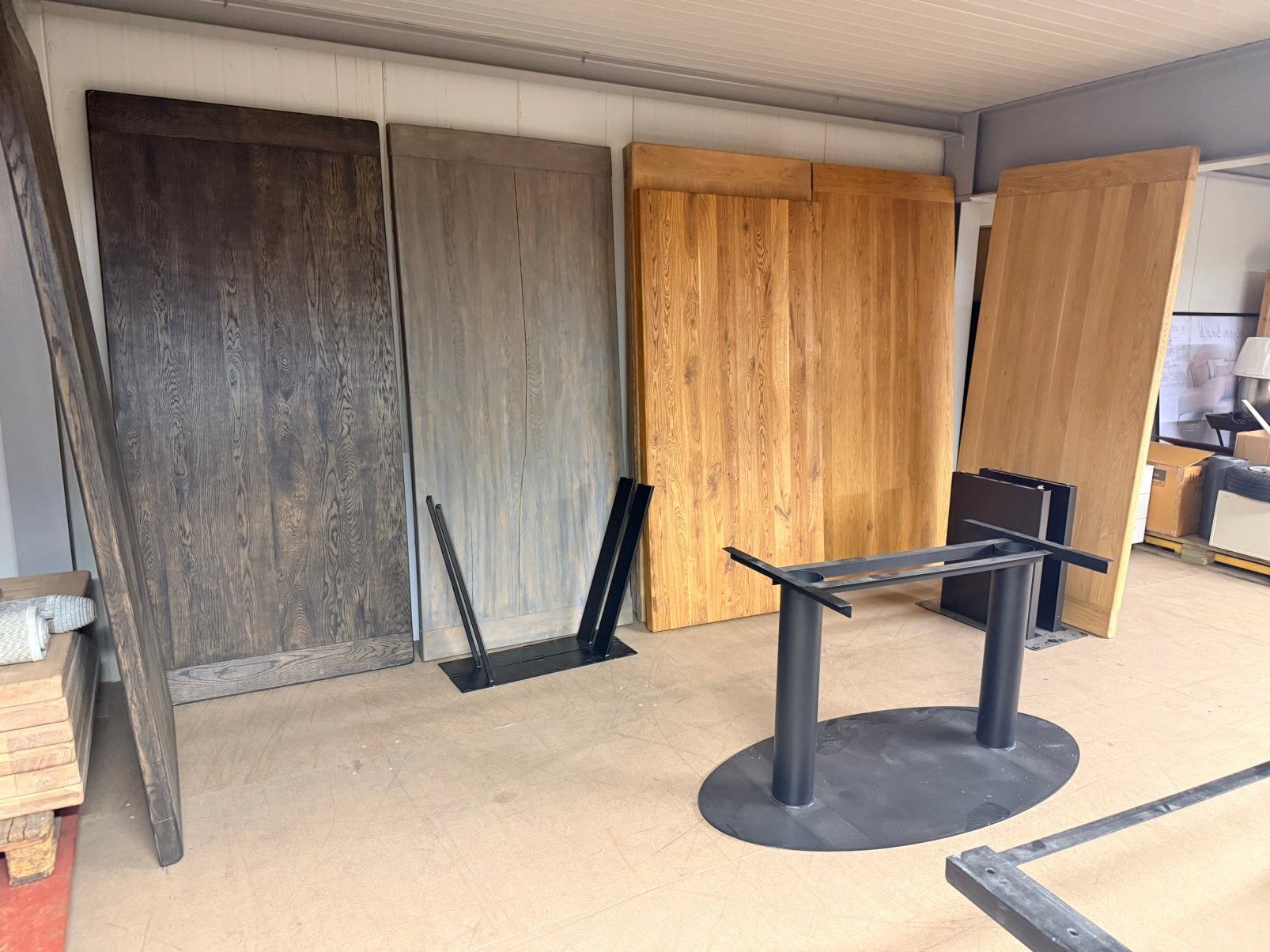 Massief eiken tafels voor spotprijzen! Onderstel naar keuze!, Ophalen, Eikenhout, 200 cm of meer, 50 tot 100 cm