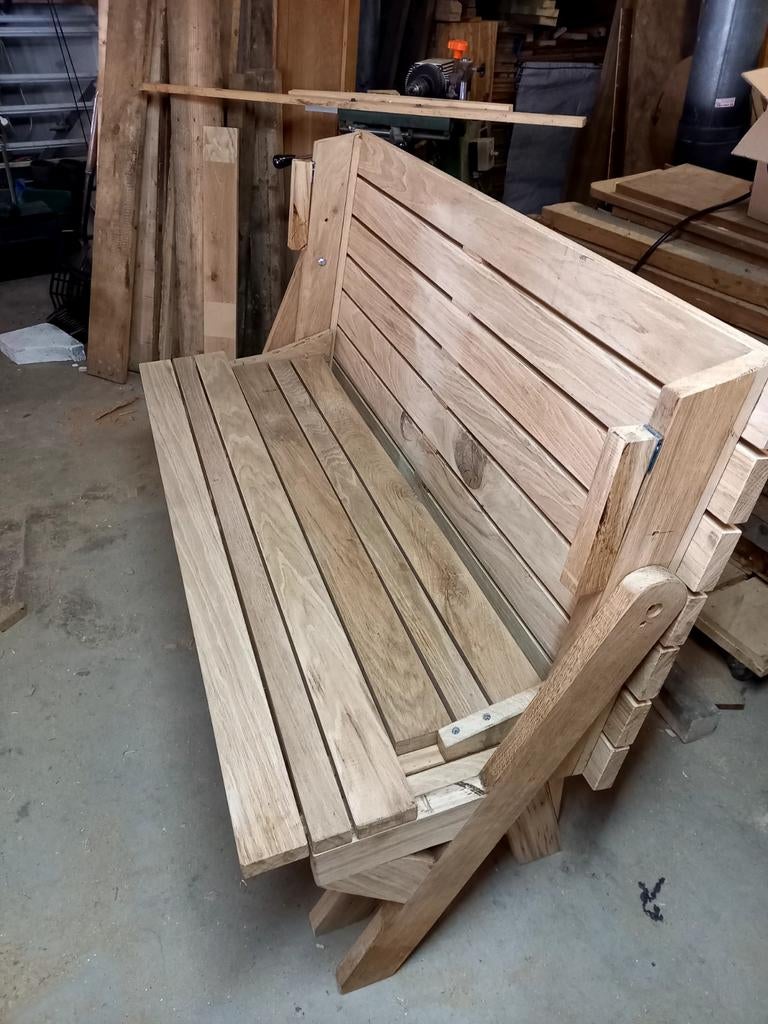 Tuinbank  / picknicktafel, Tuin en Terras, Tuinbanken, Ophalen, Nieuw, Hout