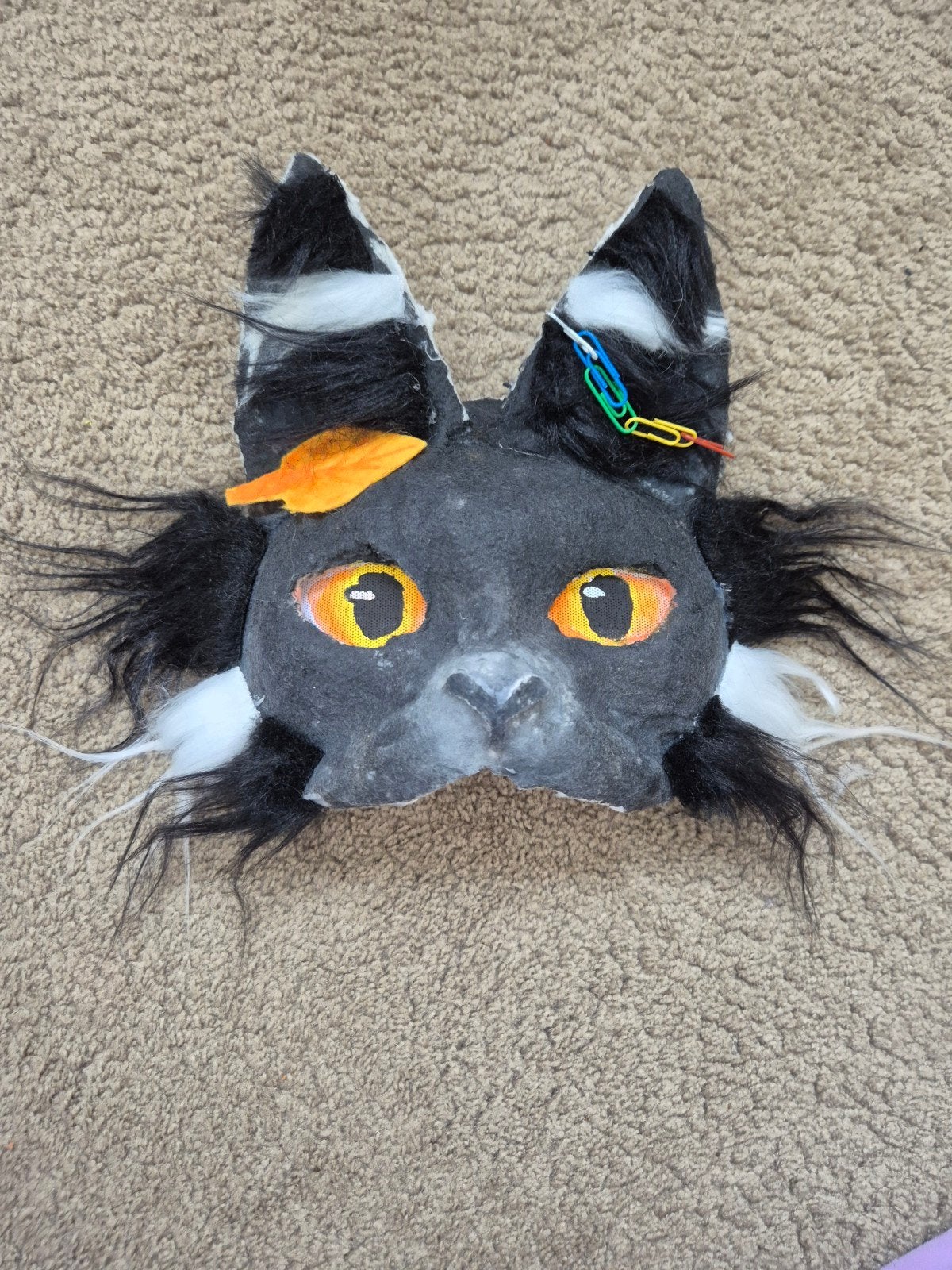 Black cat therian mask, Ophalen of Verzenden, Nieuw, Accessoires