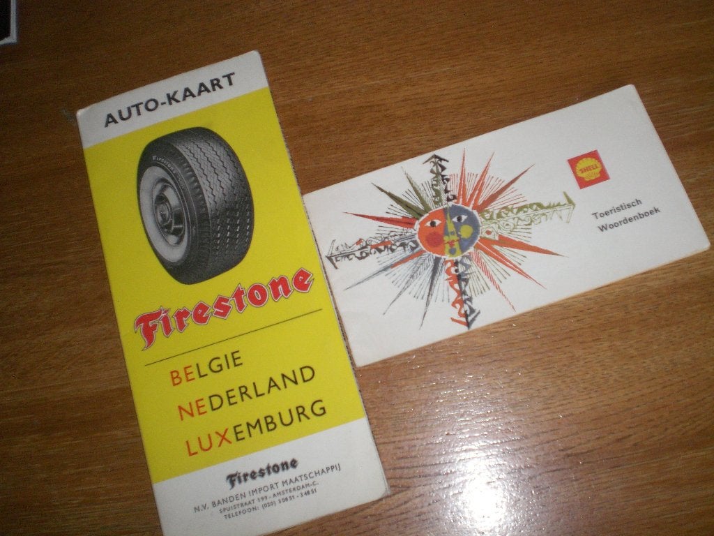 oude auto kaart Firestone  + shell woordenboekje, Ophalen of Verzenden, Gebruikt