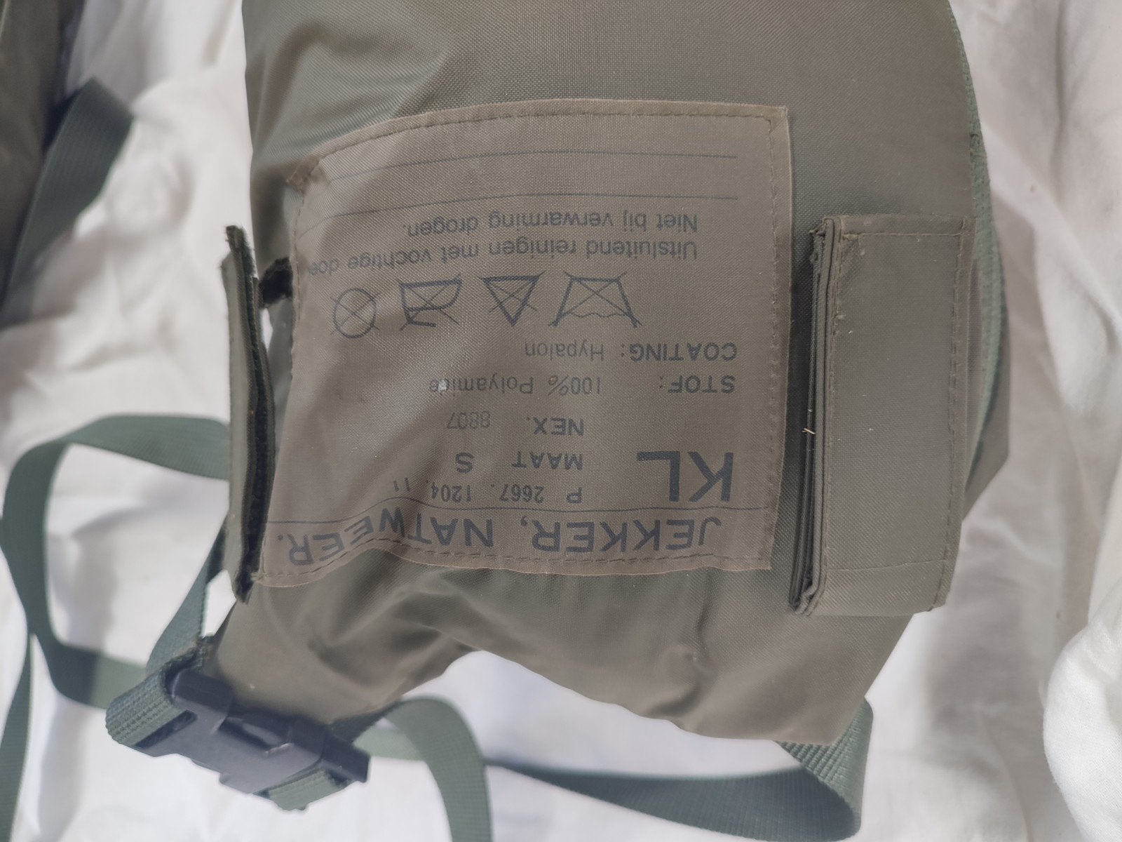 Regenpak Koninklijke Landmacht (Jas en Broek), Kleding | Heren, Broeken en Pantalons, Ophalen of Verzenden, Gedragen, Groen, Maat 46 (S) of kleiner