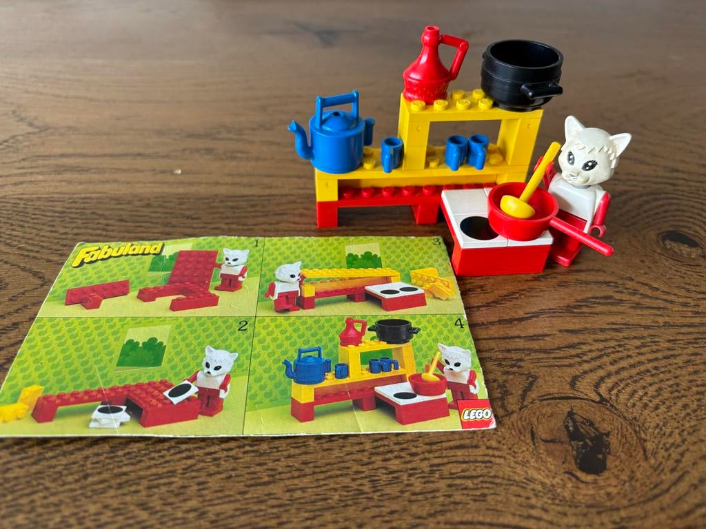 Lego Fabuland 3601 Kattenkeuken met instructieboekje, Ophalen, Gebruikt, Overige thema's, Lego
