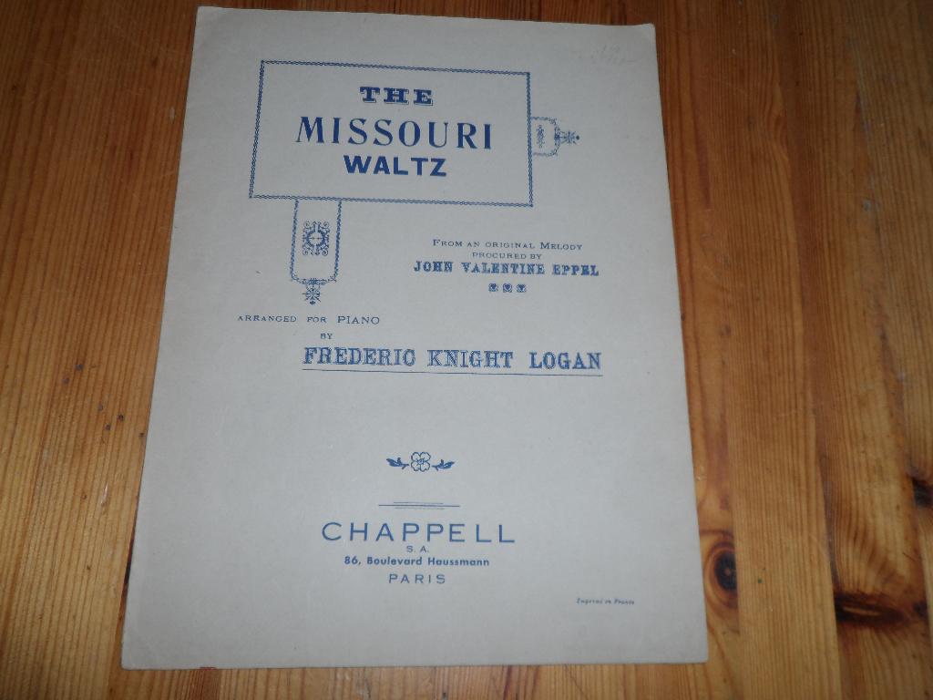 The missouri waltz - j.v. Eppel - arr. Frederic knight, Gebruikt, Ophalen of Verzenden, Artiest of Componist, Piano