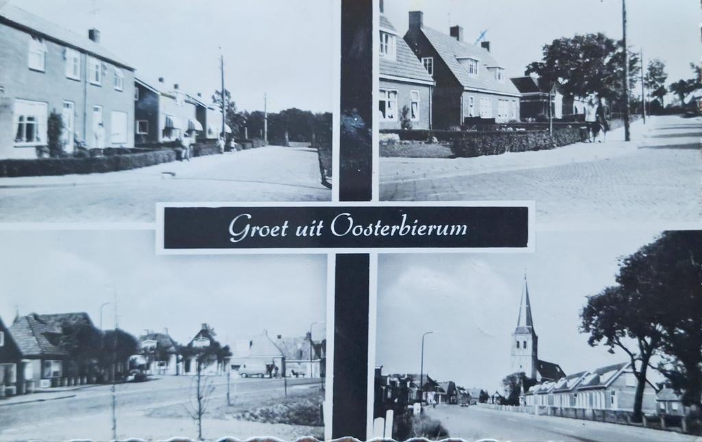 Fotokaart Oosterbierum, Ophalen of Verzenden, 1920 tot 1940, Gelopen, Friesland