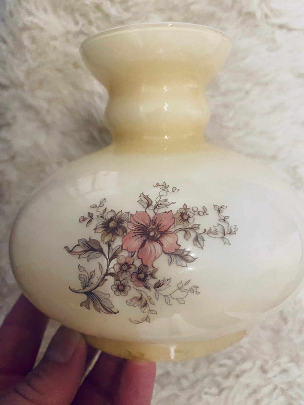 Vintage lampen kap van melkglas, Ophalen of Verzenden, Gebruikt, Glas