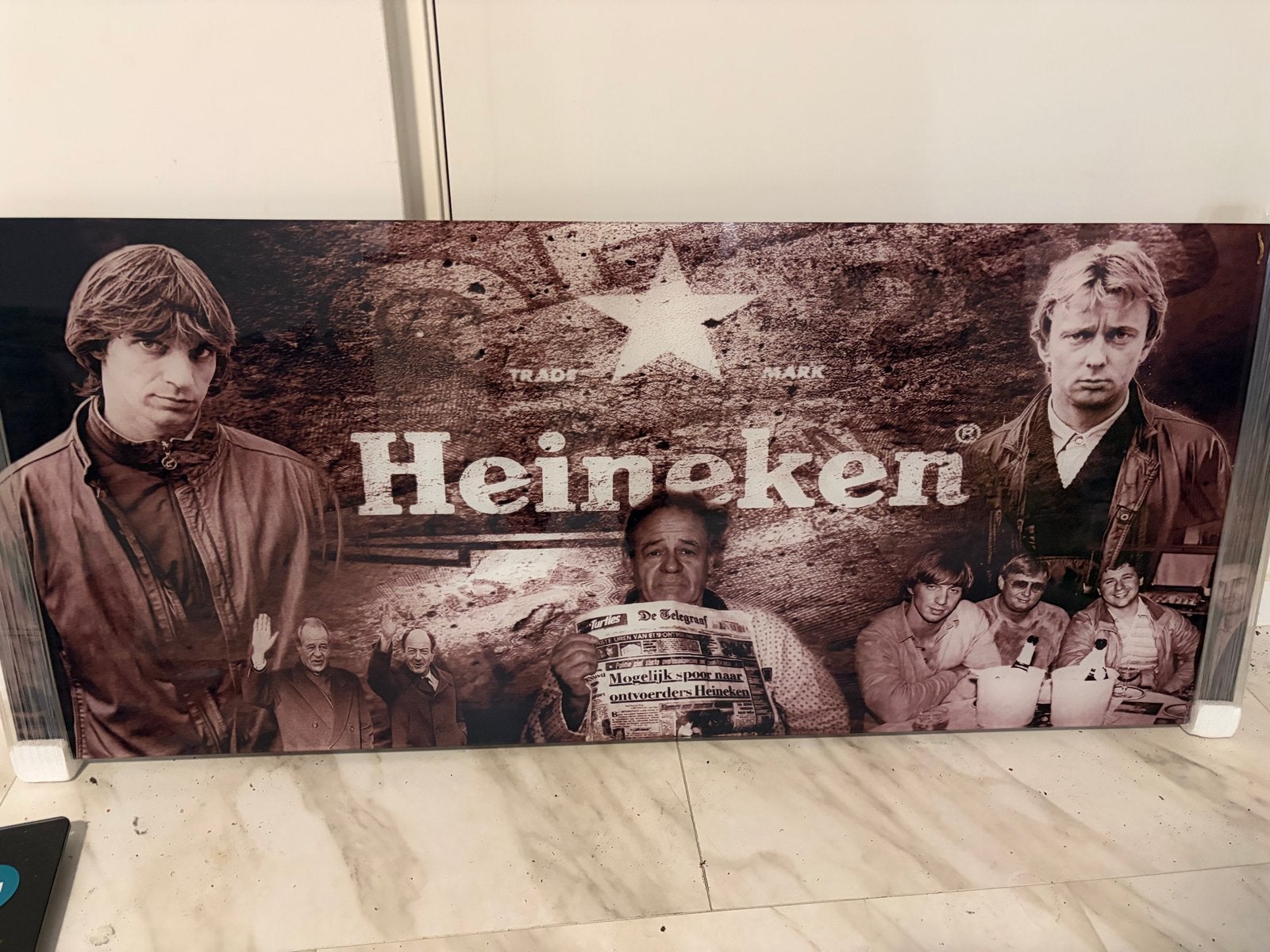 Heineken Reclamebord met historische figuren, Verzamelen, Ophalen, Nieuw, Overige typen