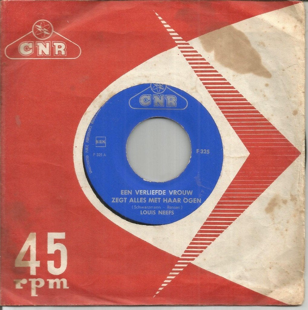 Louis Neefs – Een Verliefde Vrouw....(1963), Gebruikt, 7 inch, Levenslied of Smartlap, Beschermende buitenhoes